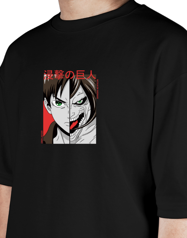 Premium Oversize Drop Shoulder Tee – Anime Sukuna Graphic | by GenGears in Pakistan