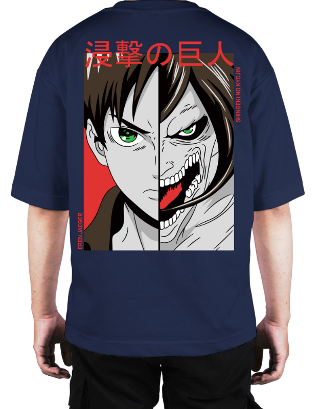 Premium Oversize Drop Shoulder Tee – Anime Sukuna Graphic | by GenGears in Pakistan