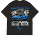 Oversize Drop Shoulder Blue Car Collection Tee by GenGears in Pakistan