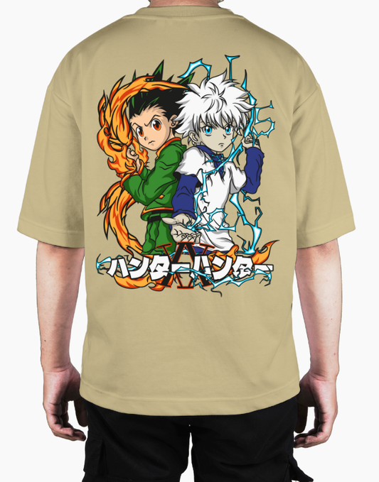 Premium Oversize Drop Shoulder Tee – Samurai Warriors × Flames Graphic | by GenGears in Pakistan