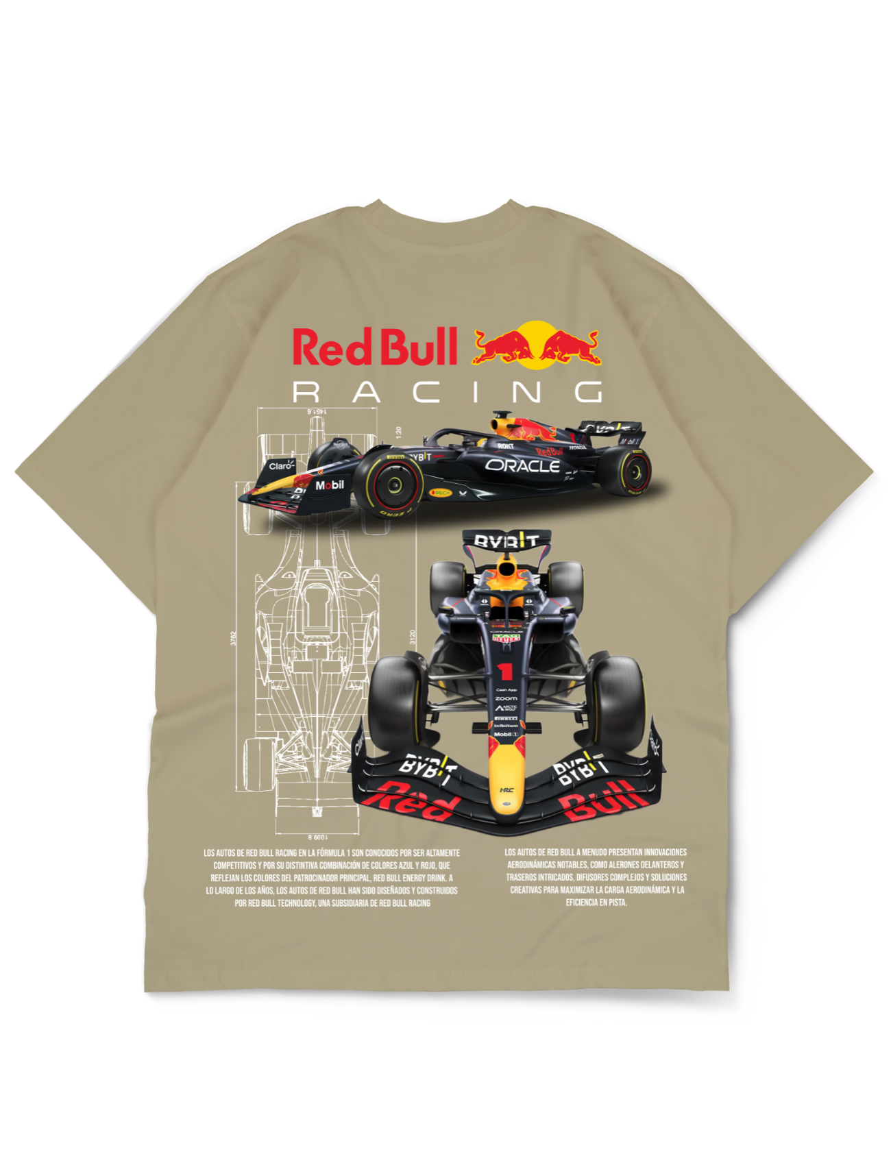 Premium Oversize Drop Shoulder Tee – Red Bull Racing Graphic | by GenGears in Pakistan