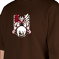 Premium Oversize Drop Shoulder Tee – White & Red Anime Character Graphic | by GenGears in Pakistan