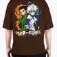 Premium Oversize Drop Shoulder Tee – Samurai Warriors × Flames Graphic | by GenGears in Pakistan