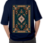Premium Oversize Drop Shoulder Tee – Ethnic Heritage Pattern Print | by GenGears in Pakistan