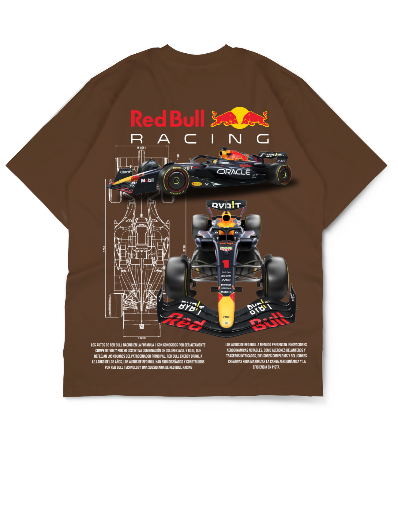 Premium Oversize Drop Shoulder Tee – Red Bull Racing Graphic | by GenGears in Pakistan