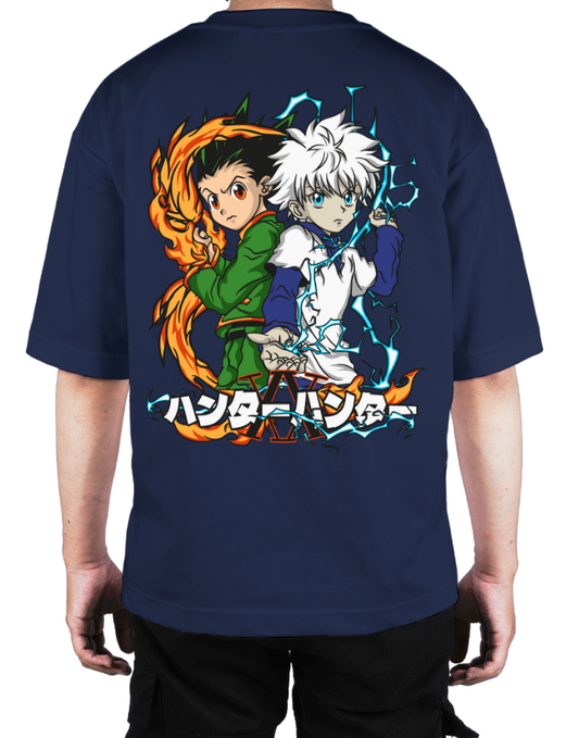 Premium Oversize Drop Shoulder Tee – Samurai Warriors × Flames Graphic | by GenGears in Pakistan