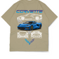 Oversize Drop Shoulder Blue Car Collection Tee by GenGears in Pakistan