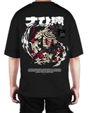 Premium Oversize Drop Shoulder Tee – Japanese Dragon Streetwear | by GenGears in Pakistan
