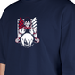 Premium Oversize Drop Shoulder Tee – White & Red Anime Character Graphic | by GenGears in Pakistan