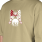 Premium Oversize Drop Shoulder Tee – White & Red Anime Character Graphic | by GenGears in Pakistan
