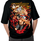 Premium Anime Oversize Drop Shoulder T-Shirt – Red Print & Character Design | by GenGears in Pakistan