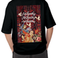 Premium Oversize Drop Shoulder Tee – Japanese Oni Mask Print | by GenGears in Pakistan