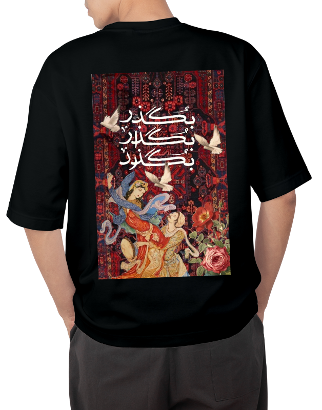 Premium Oversize Drop Shoulder Tee – Japanese Oni Mask Print | by GenGears in Pakistan