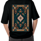 Premium Oversize Drop Shoulder Tee – Ethnic Heritage Pattern Print | by GenGears in Pakistan