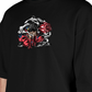 Premium Oversize Drop Shoulder Tee – Japanese Oni Demon & Roses Graphic | by GenGears in Pakistan