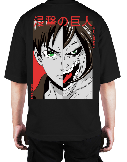 Premium Oversize Drop Shoulder Tee – Anime Sukuna Graphic | by GenGears in Pakistan