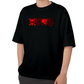 Premium Anime Oversize Drop Shoulder T-Shirt – Red Print & Character Design | by GenGears in Pakistan