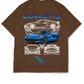 Oversize Drop Shoulder Blue Car Collection Tee by GenGears in Pakistan