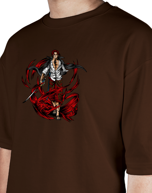 Premium Oversize Drop Shoulder Tee – Samurai Demon & Flames Graphic | by GenGears in Pakistan