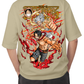 Premium Anime Oversize Drop Shoulder T-Shirt – Red Print & Character Design | by GenGears in Pakistan