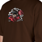 Premium Oversize Drop Shoulder Tee – Japanese Oni Demon & Roses Graphic | by GenGears in Pakistan