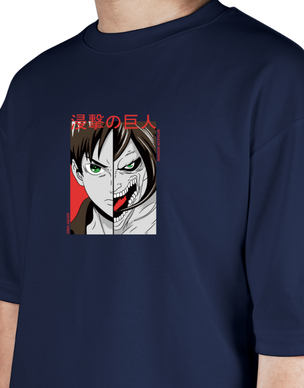 Premium Oversize Drop Shoulder Tee – Anime Sukuna Graphic | by GenGears in Pakistan